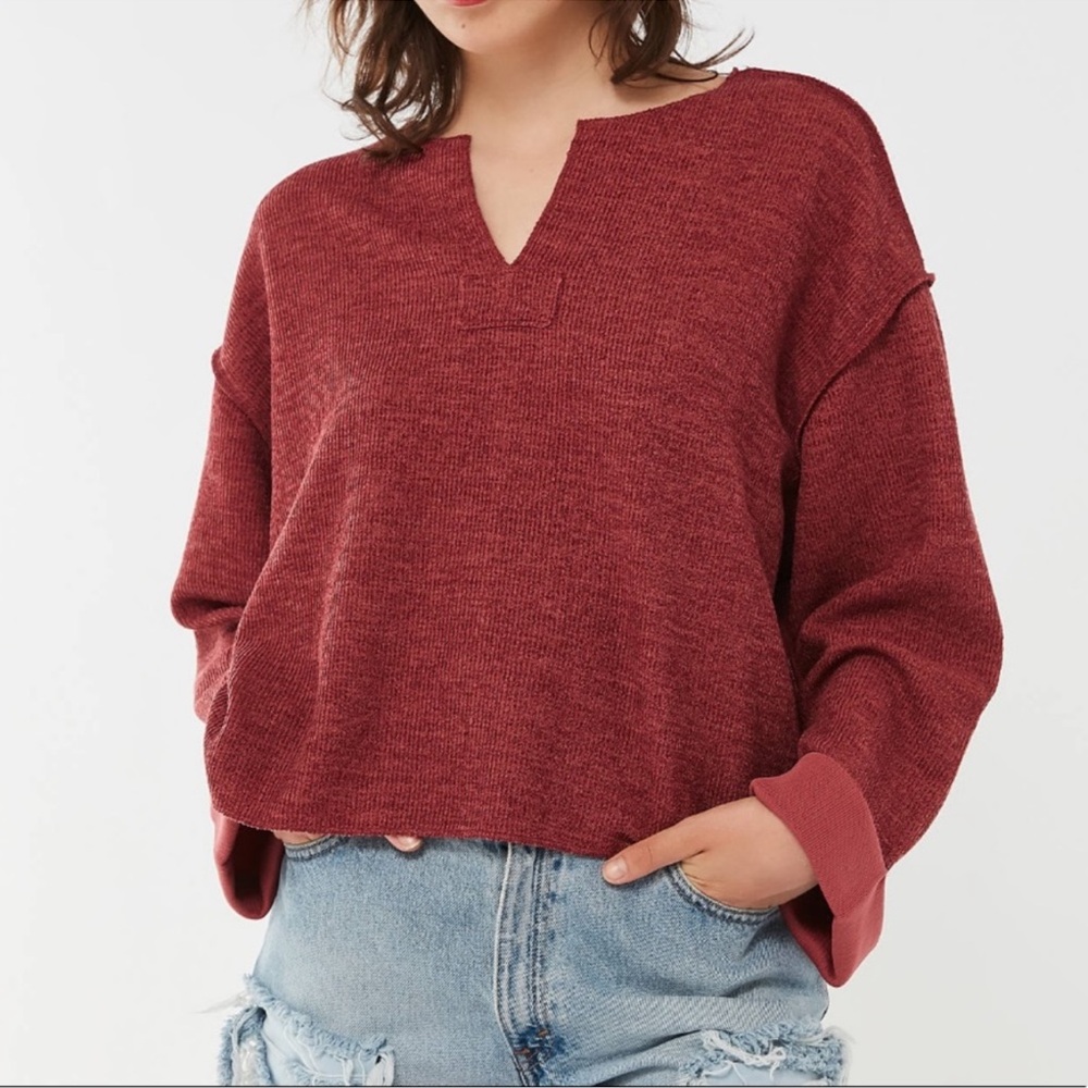 URBAN OUTFITTERS Uo Jax Inside Out Notch Neck Top